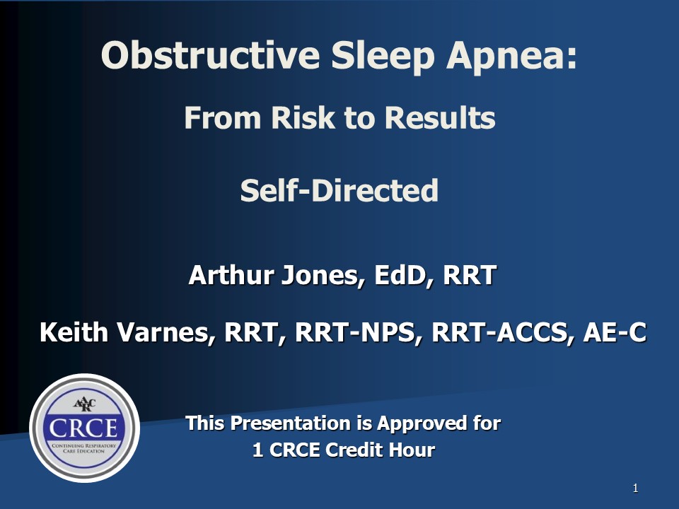 Obstructive Sleep Apnea Self-Directed