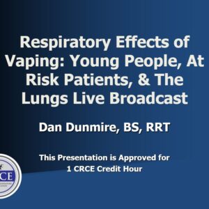 Respiratory Effects of Vaping: Young People, At Risk Patients, & The Lungs Live Broadcast