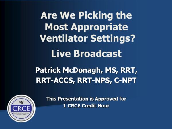 RTLB Appropriate Vent Settings PM