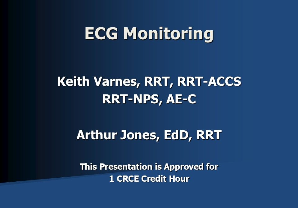 ECG Monitoring Redo Slide 1