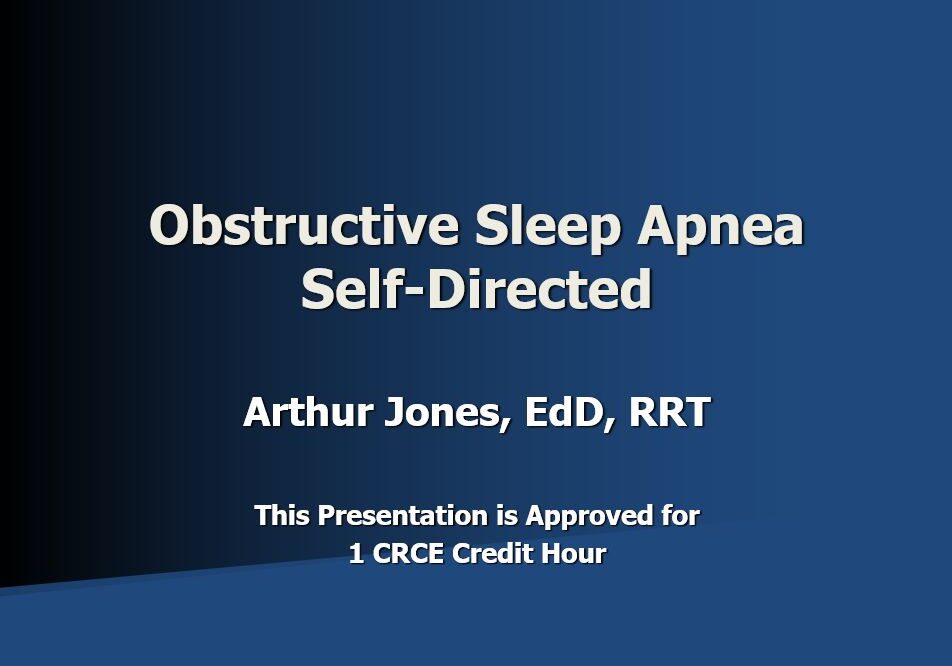 Obstructive Sleep Apnea SelfDirected Respiratory Associates