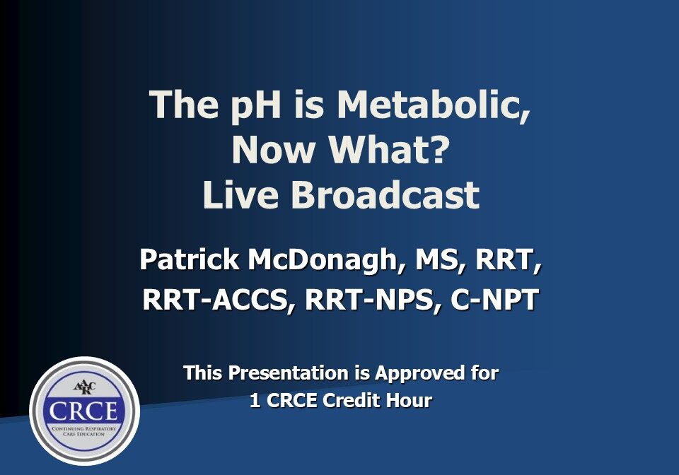 RTLB pH is Metabolic PM